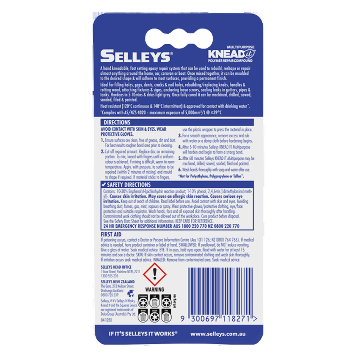 Selleys Knead It Multi Blister 50gm 100060