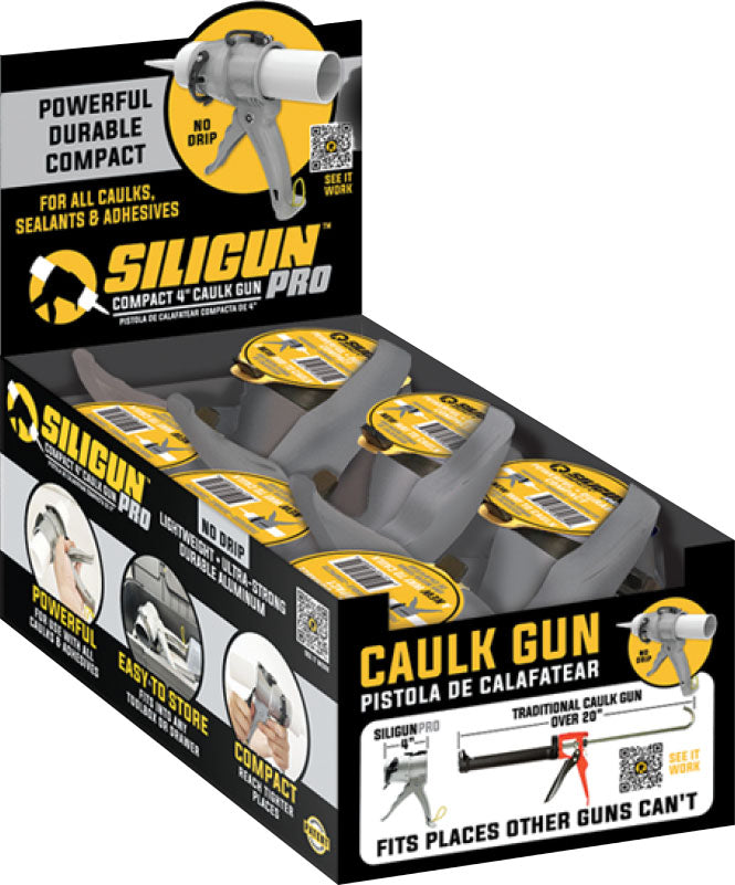 SILIGUN Pro Cast Alu 4'' Compact Rodless Caulking Gun URS001P
