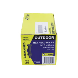 Airco Nutsbolts Hex Head Galv M10X75MM Box of 50 BHNG10752