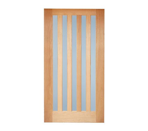 Excel Pacific 5LVF Meranti Vertical Frosted External Door 2340 x 1200 x 40 AC5LVFMVFED2340120040