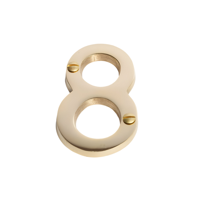 Romak Numerial Windsor Brass Screw Fix H75mm - 8 SB7508