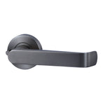Lockwood Lever V1 Satin Gun Metal PVD Privacy Set With Latch VIV2/V1GMPVD