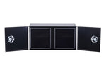 KA Boxes Truck Box - Double Door - 2 Shelves - Black