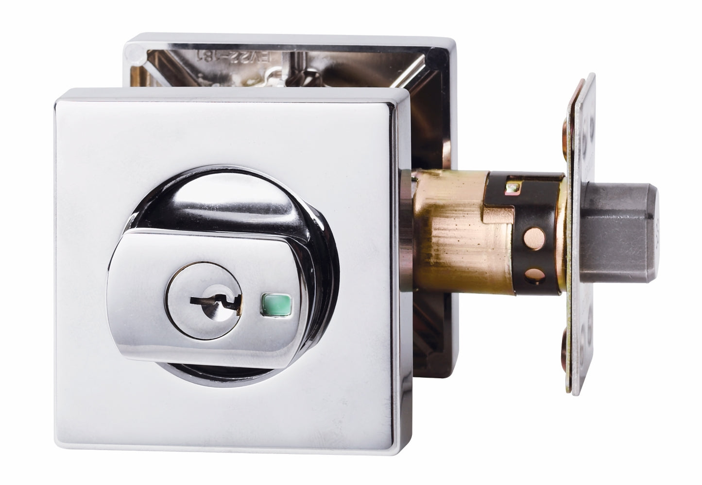 Lockwood Paradigm Deadbolt Square Rose Chrome Plate Universal Pack 005/B2CPDP