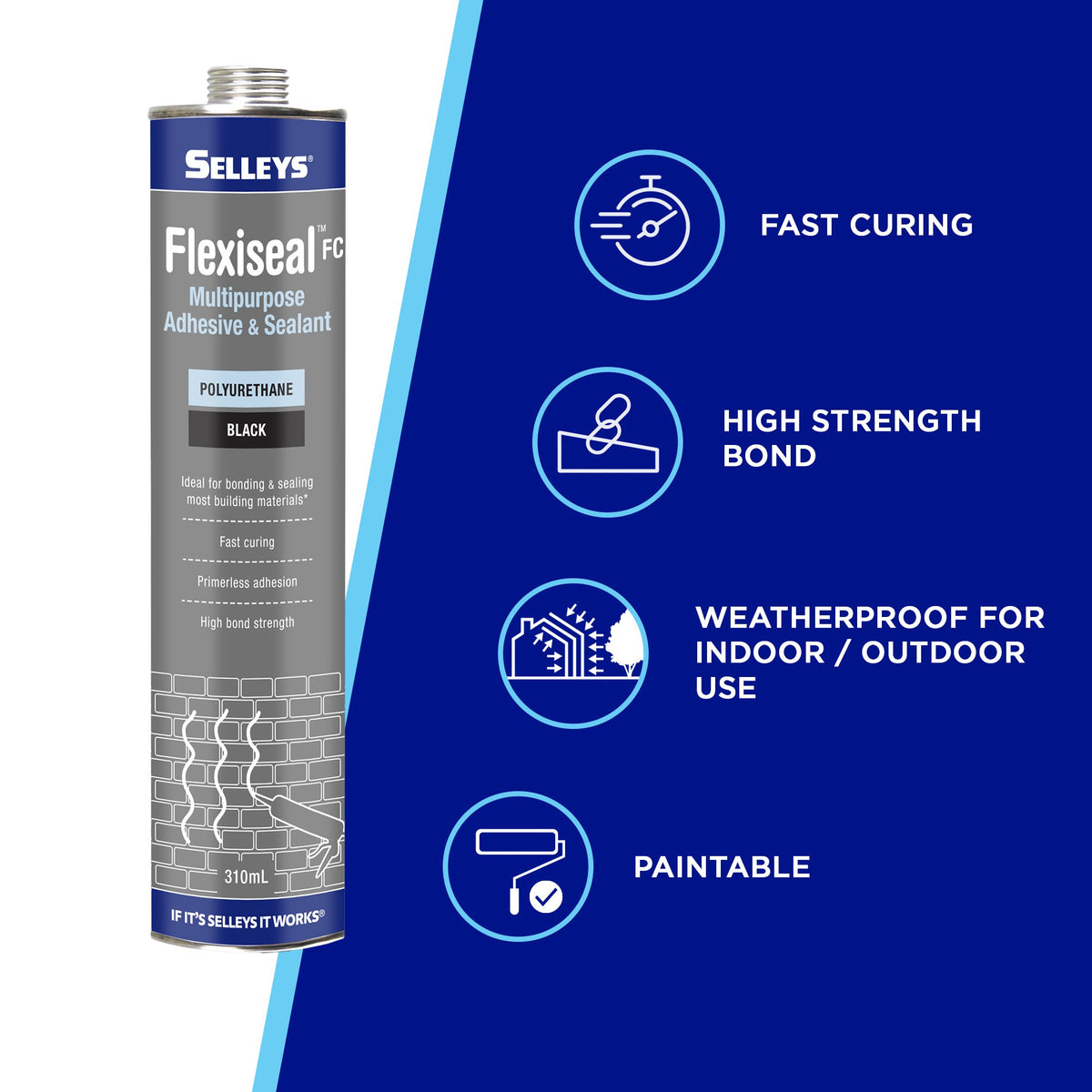 Selleys Flexiseal Fc Black 310ml 101606