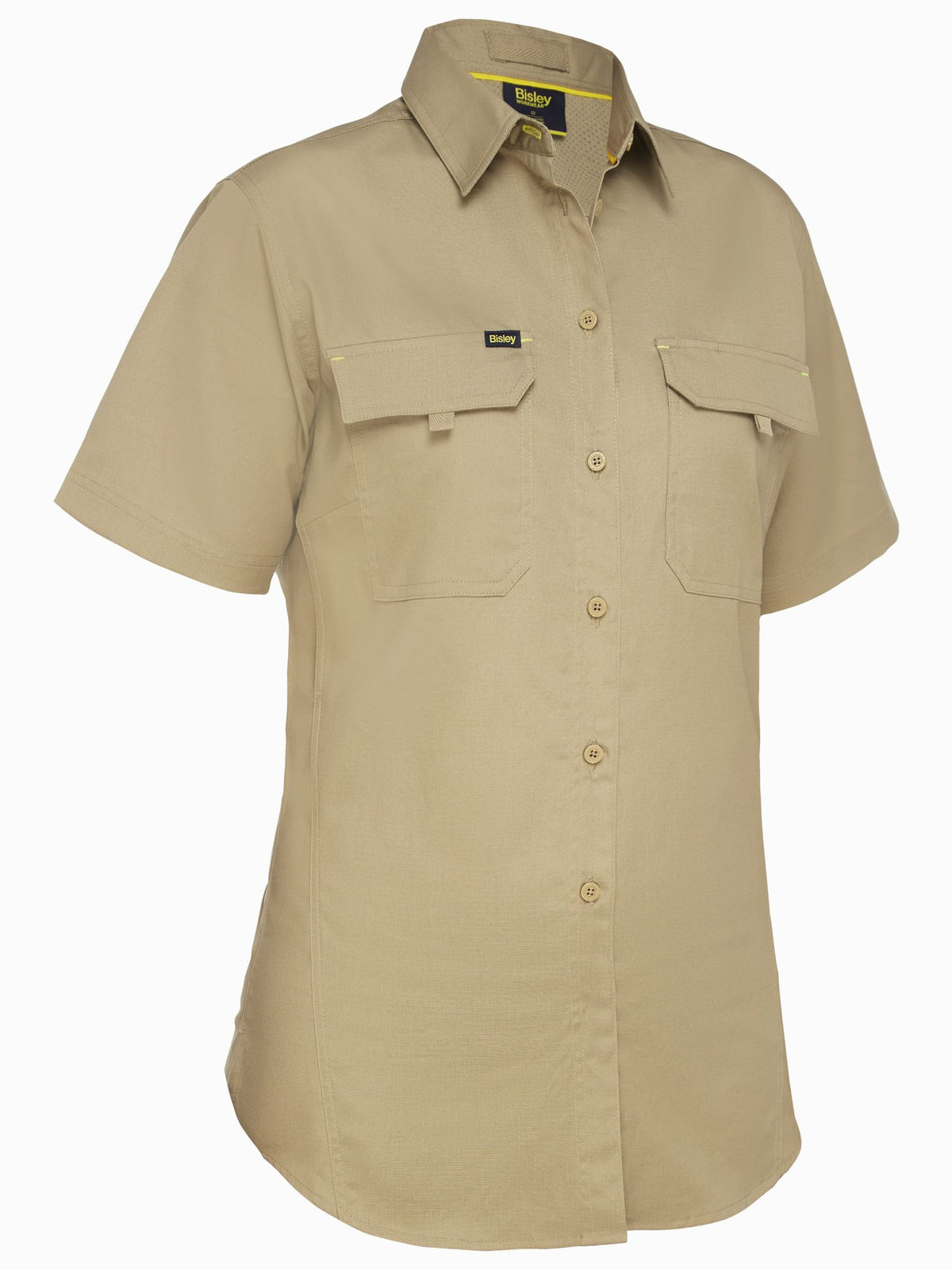 Bisley Workwear BL1414 Women's Khaki 24 X Airflow™ Ripstop Shirt BL1414_BCDR24