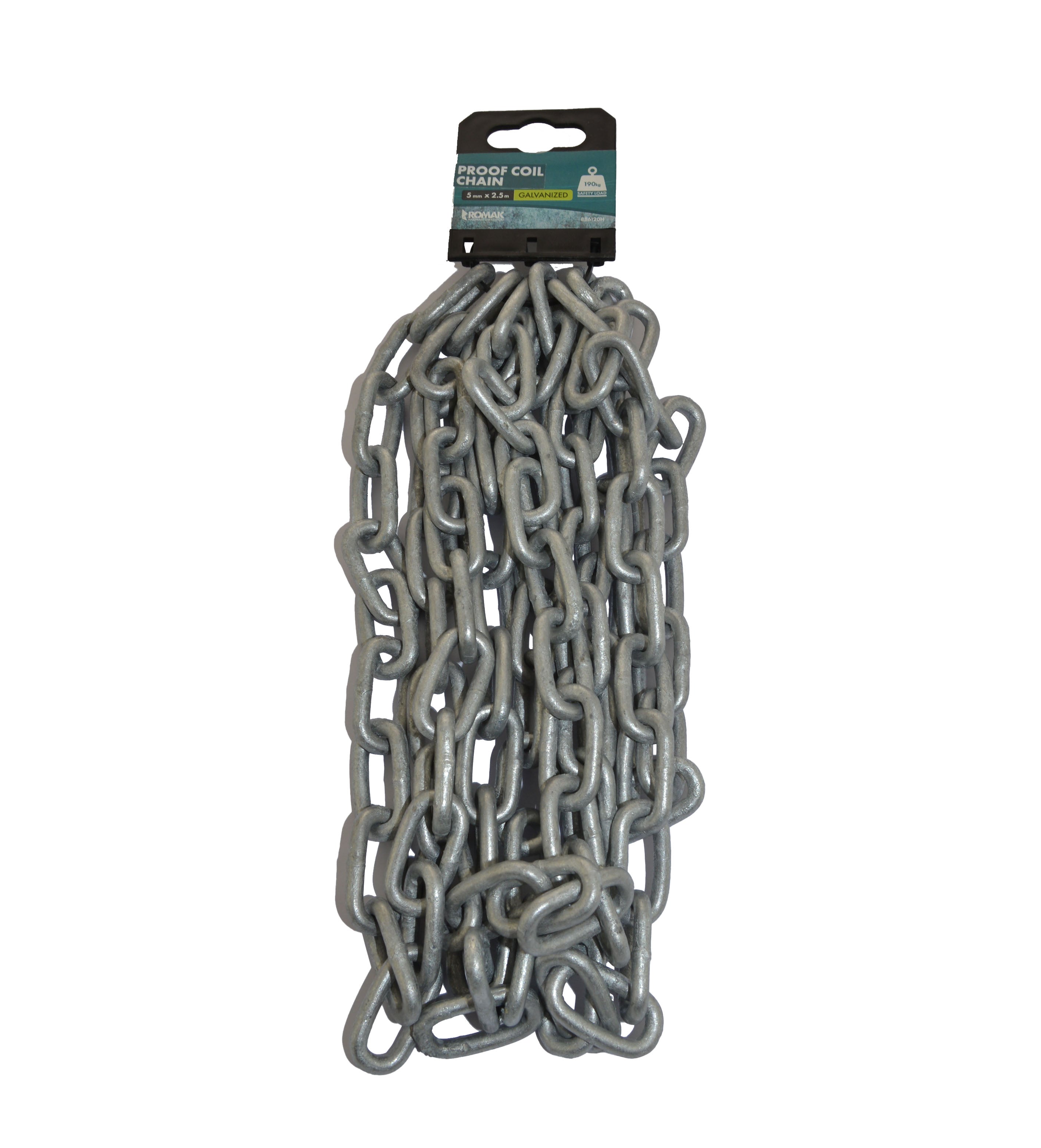 Romak Hot Dip Galvanized Chain 5Mm X 2.5M 886120H