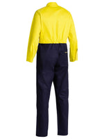 Bisley Workwear BC6357 Men's Yellow/Navy 117 Hi Vis Drill Coverall BC6357_TT01S17