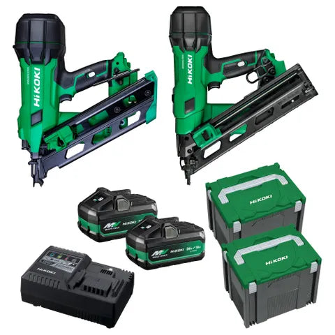 Hikoki 18V 2-Piece Brushless Framing & Finishing Nailer Combination Pack AU40100041