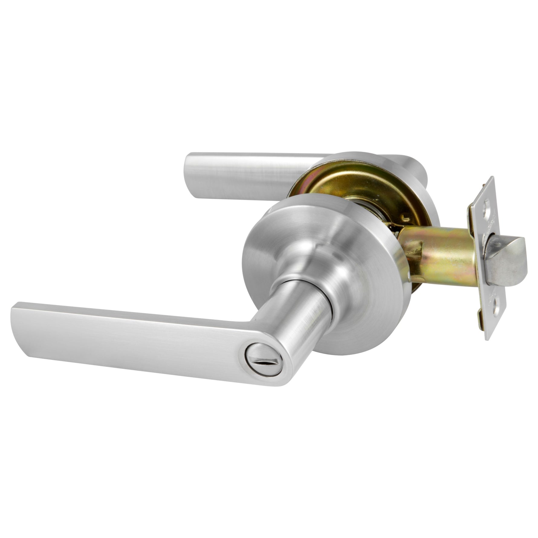 Gainsborough Satin Chrome Tradepro Round Rose Bela Privacy Lever Set