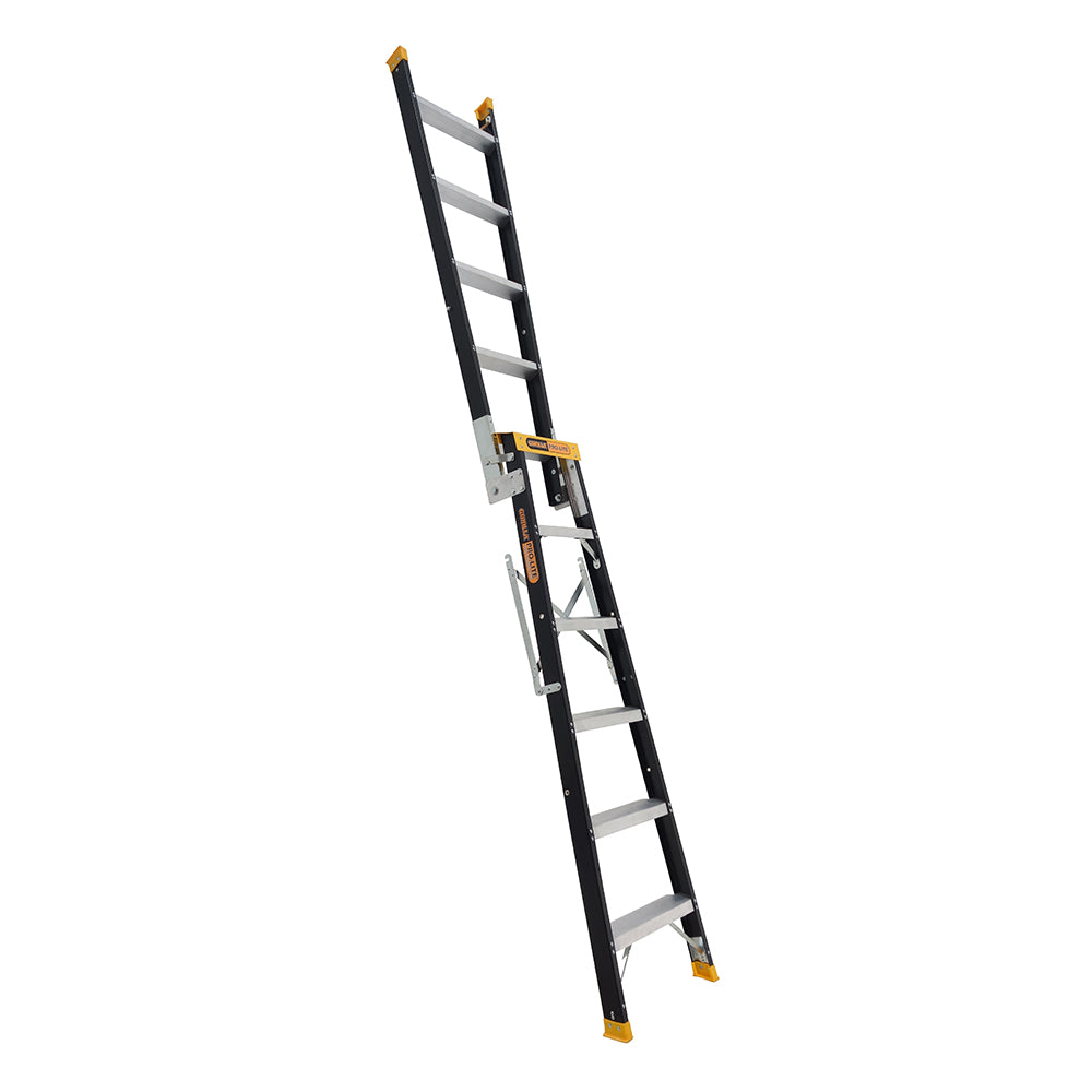Gorilla FDM006-PRO Pro-Lite 6 Step Fibreglass Dual Purpose Ladder (1.75 - 3.13M) 150kg Industrial