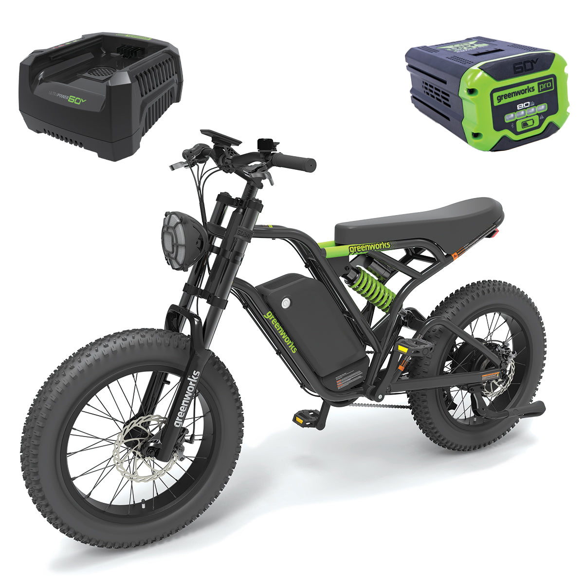 Greenworks Venture Series 20“ All Terrain E-Bike Kit with 8.0ah battery & 6A charger 7404007AU-Kit