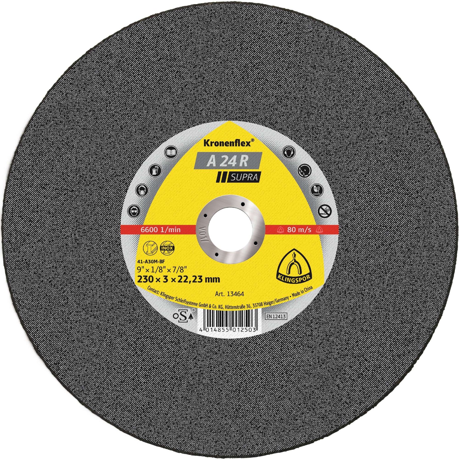 Klingspor 70467 A24 R 100mm x2.5mm x16mm steel cut off wheel