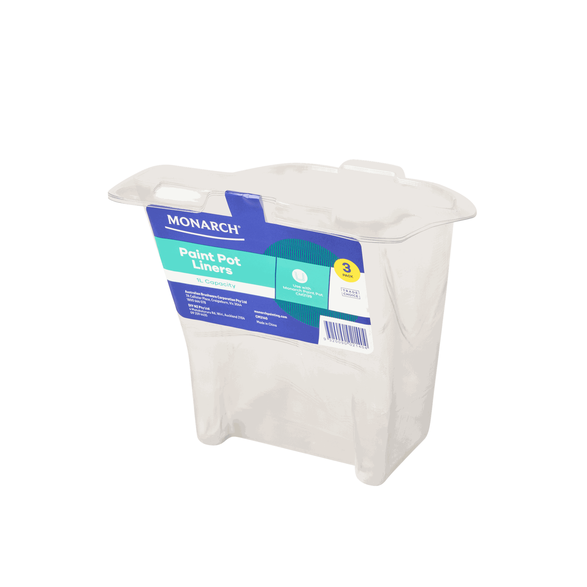 Monarch Paint Pot Liners 1L 3Pk