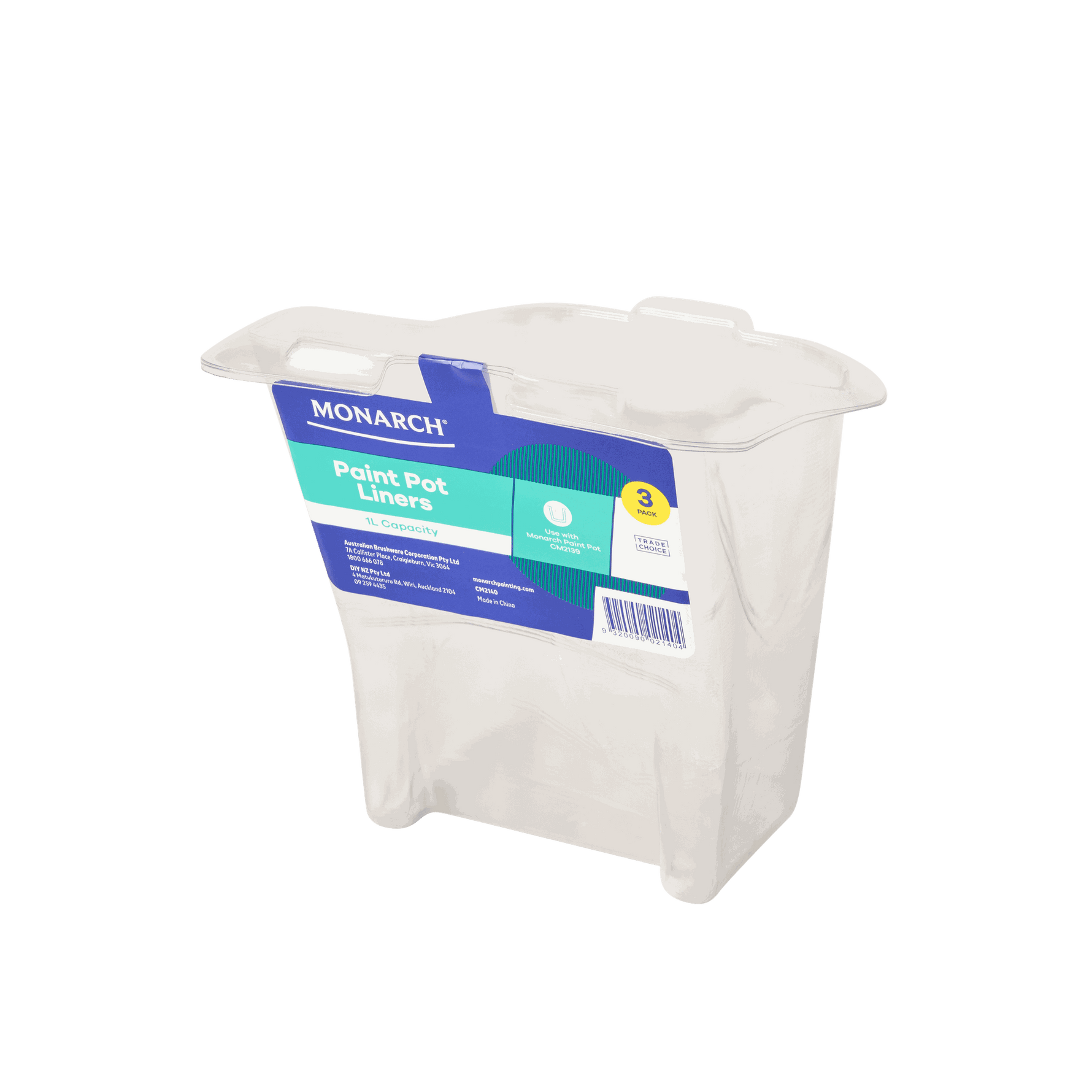 Monarch Paint Pot Liners 1L 3Pk