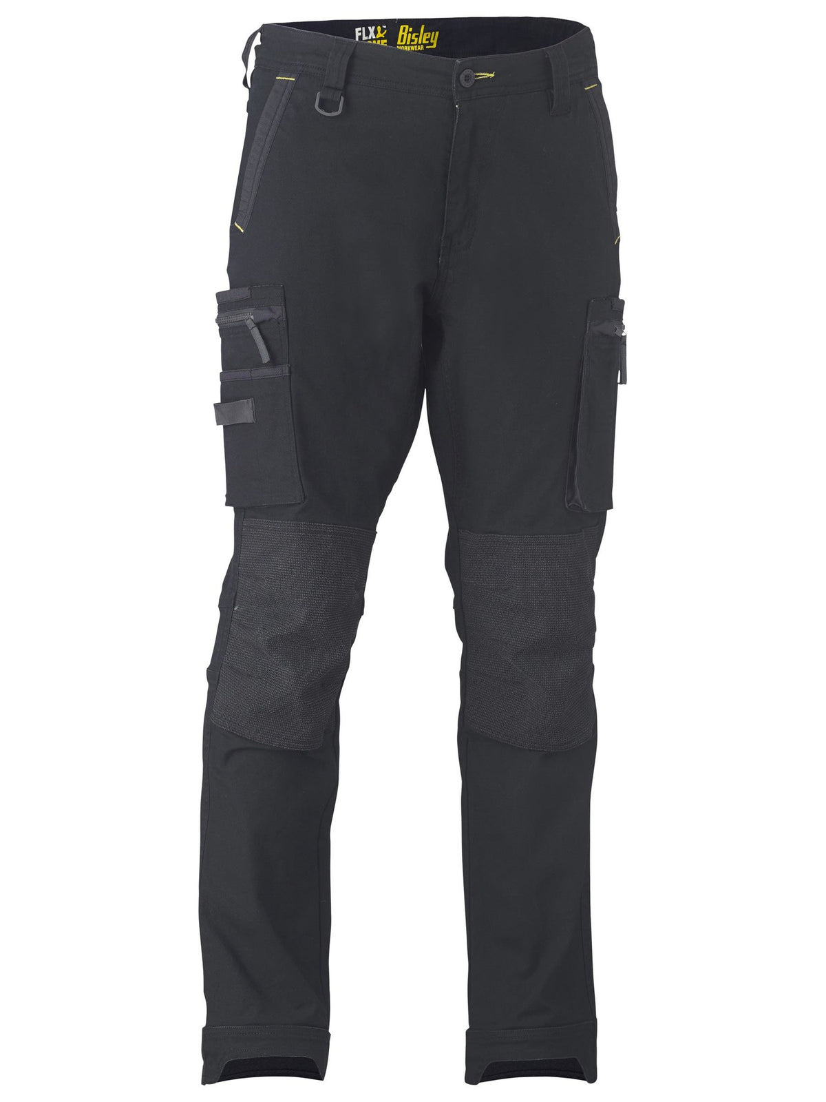Bisley Workwear BPC6330 Men's Black 97 Flx & Move™ Stretch Utility Zip Cargo Pants BPC6330_BBLKS97