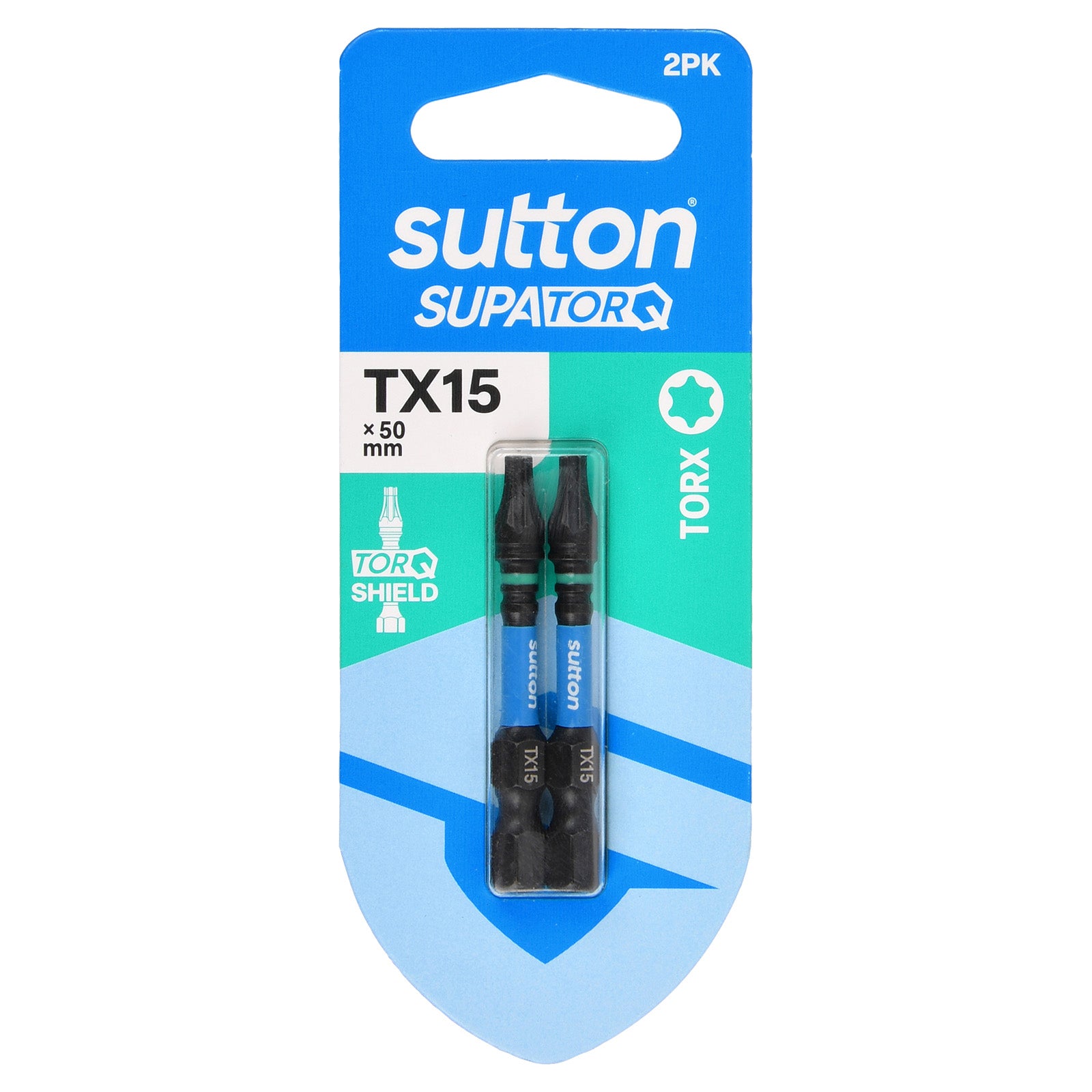 Sutton Tools Screwdriver Bit Supatorq Torx TX15 50Mm 2Pk S212H02B15