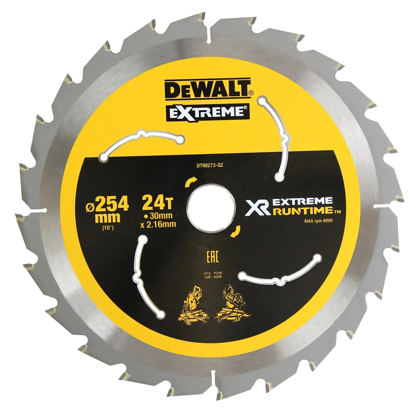 Dewalt XR Extreme Runtime Circular Saw Blade 254x30mm 24T DT90273-QZ