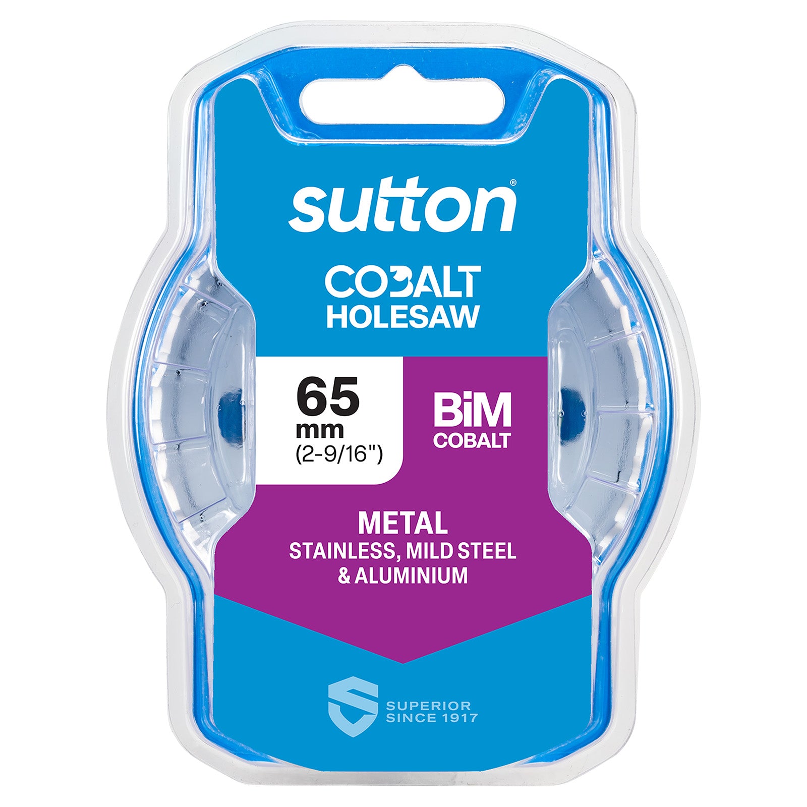 Sutton Tools Holesaw Bi-Metal Cobalt Hd-Cobalt Hangpack 65Mm H1250650
