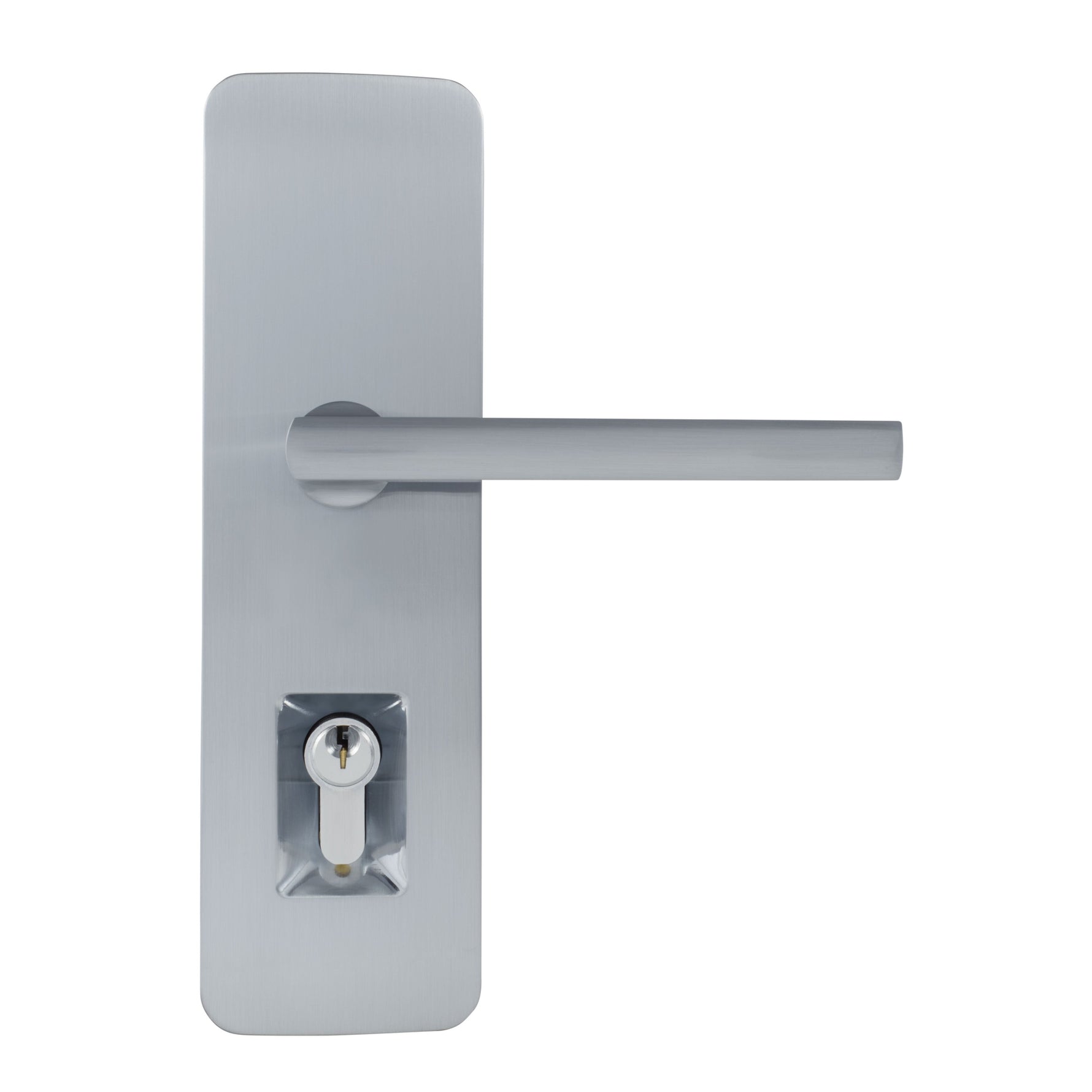 Gainsborough Satin Chrome Trilock Cove Lianna Double Cylinder Entrance Lever Set