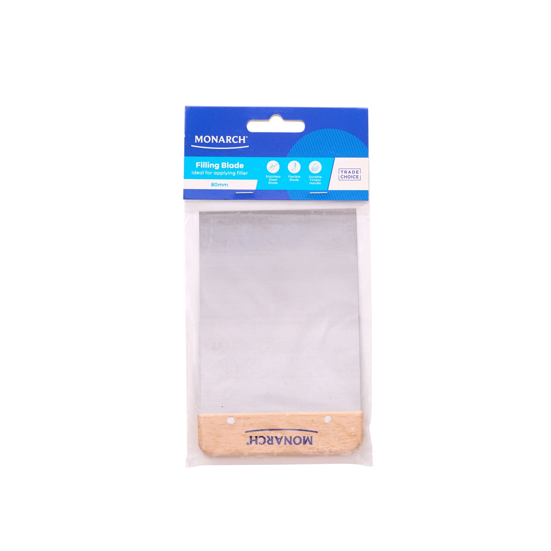 Monarch Timber Handle Filling Blade 80mm