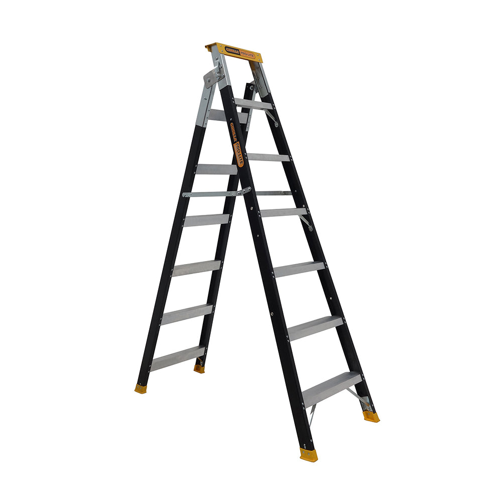Gorilla FDM007-PRO Pro-Lite 7 Step Fibreglass Dual Purpose Ladder (2.05 - 3.74M) 150kg Industrial