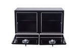 KA Boxes Truck Box - Double Door - 2 Shelves - Black KATB02