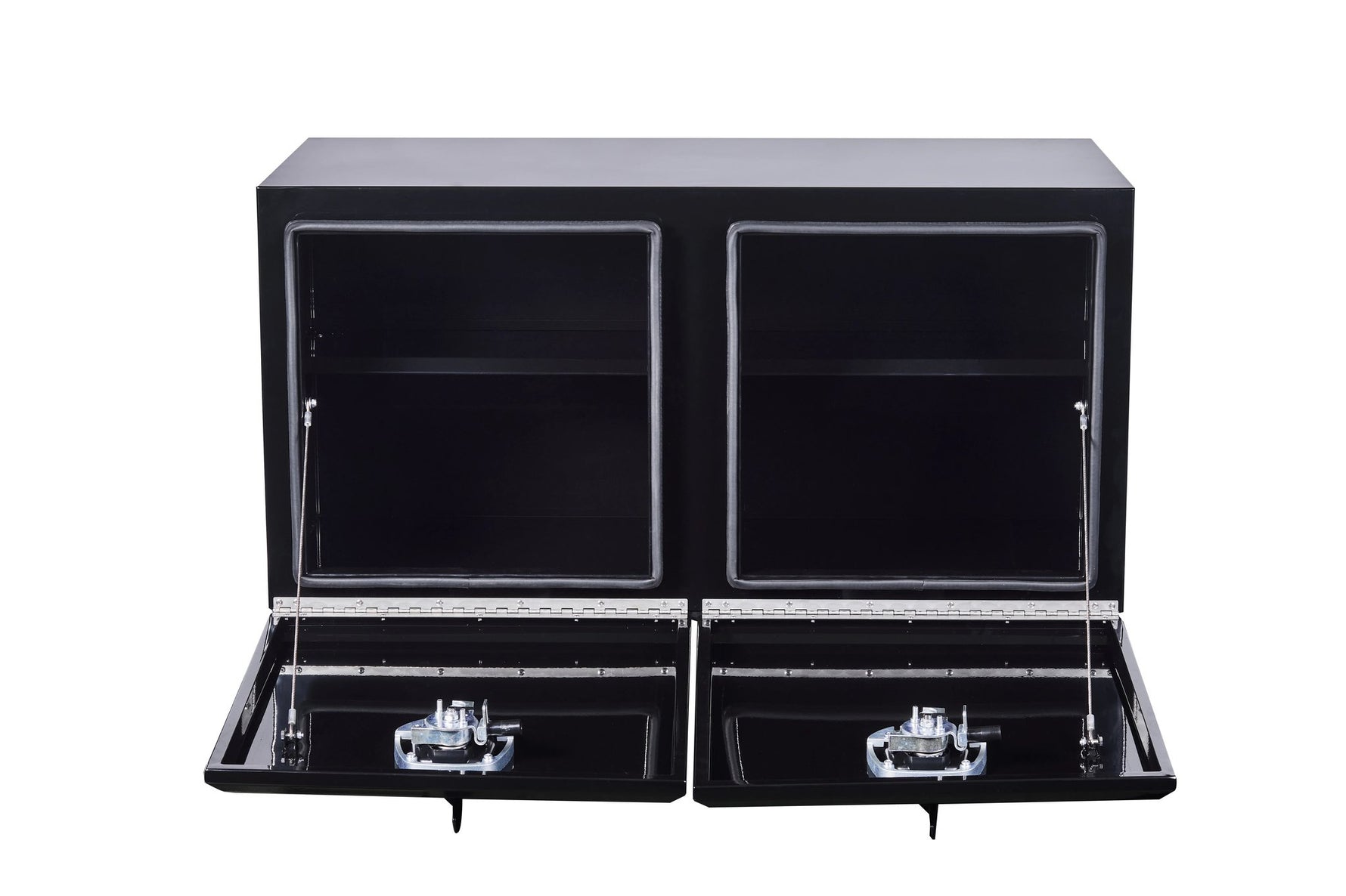 KA Boxes Truck Box - Double Door - 2 Shelves - Black KATB02