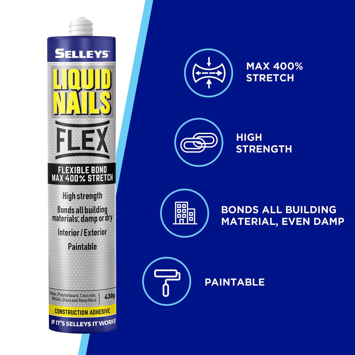 Selleys Liquid Nails Flex 430G 104265