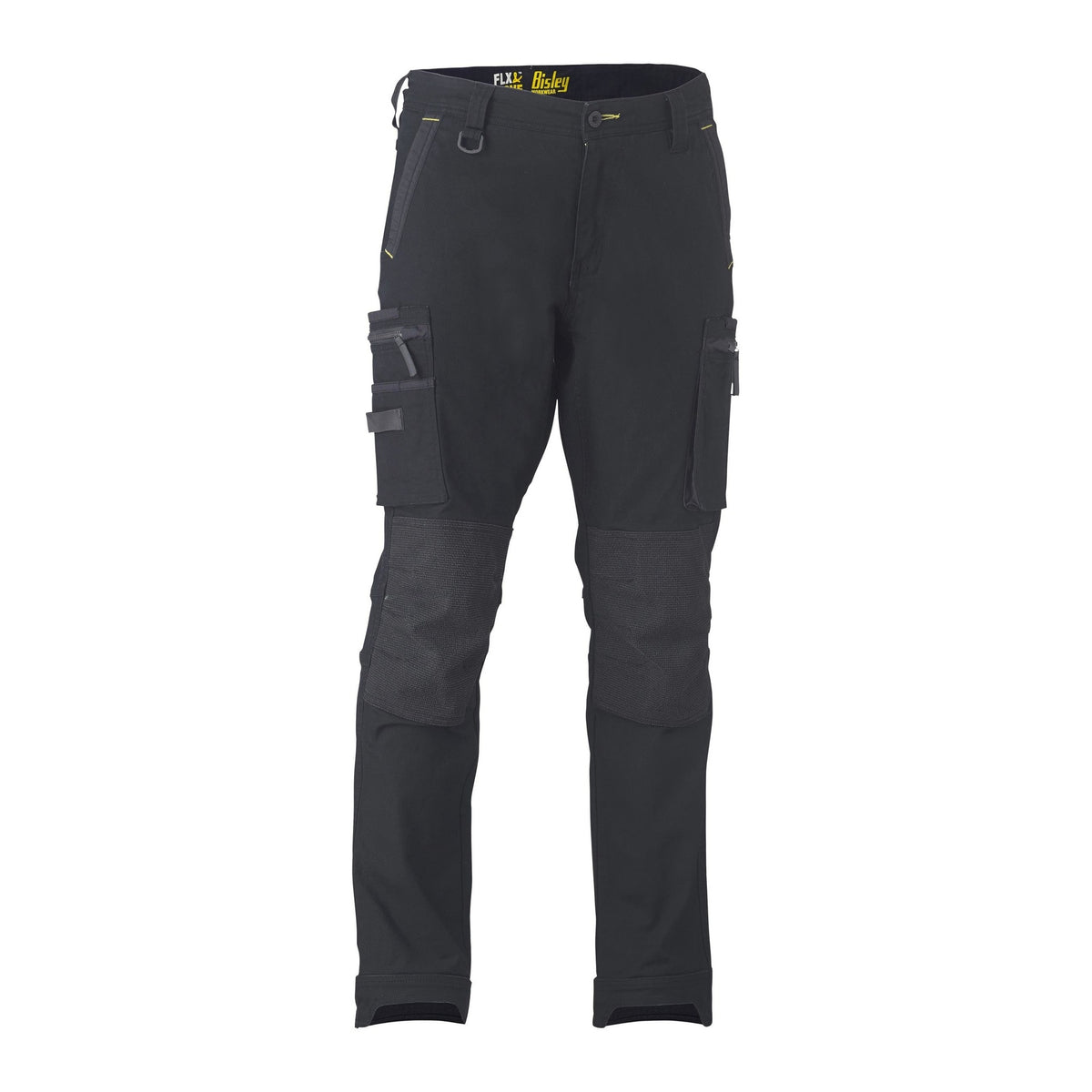 Bisley Workwear BPC6330 Men's Black 82 Flx & Move™ Stretch Utility Zip Cargo Pants BPC6330_BBLKR82