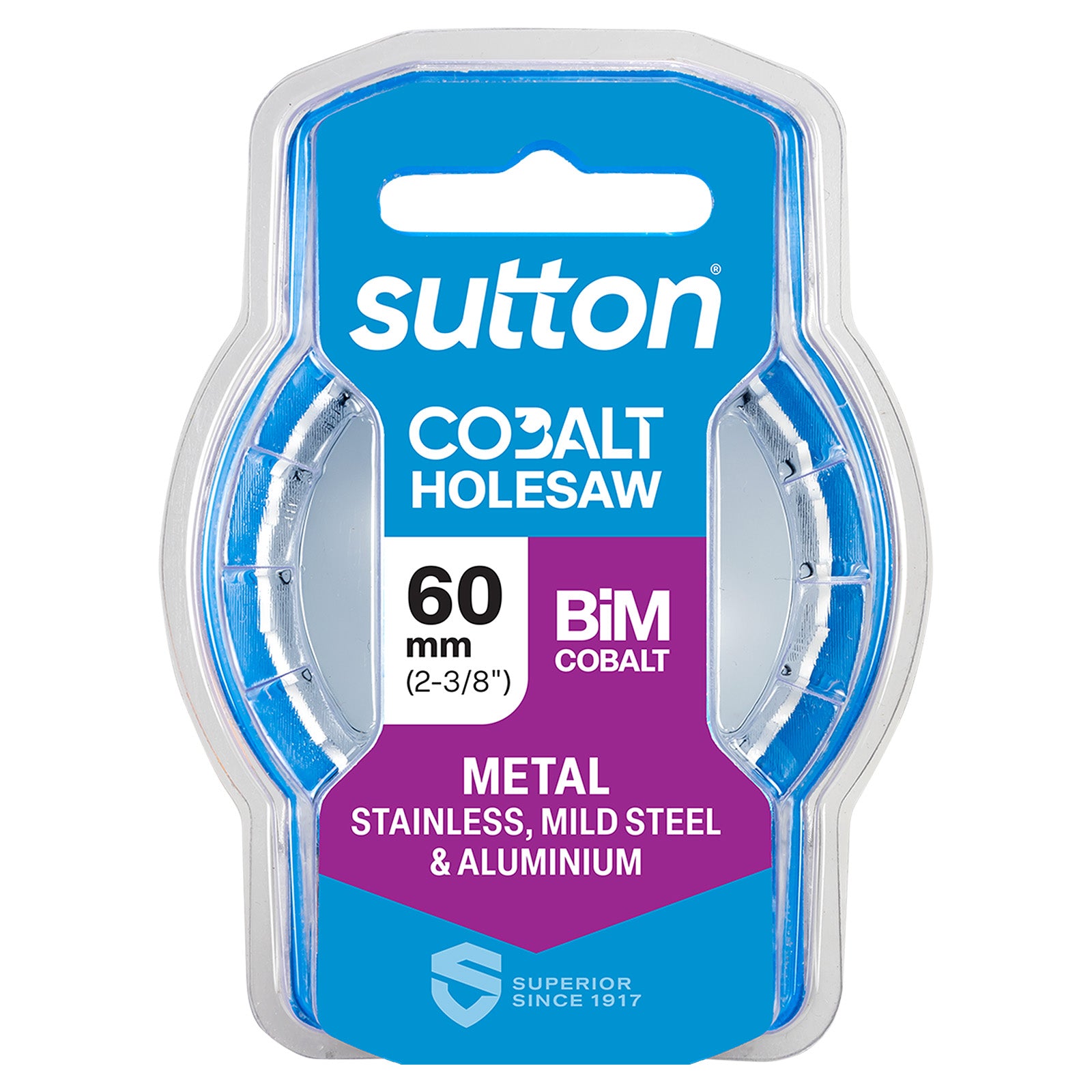 Sutton Tools Holesaw Bi-Metal Cobalt Hd-Cobalt Hangpack 60Mm H1250600