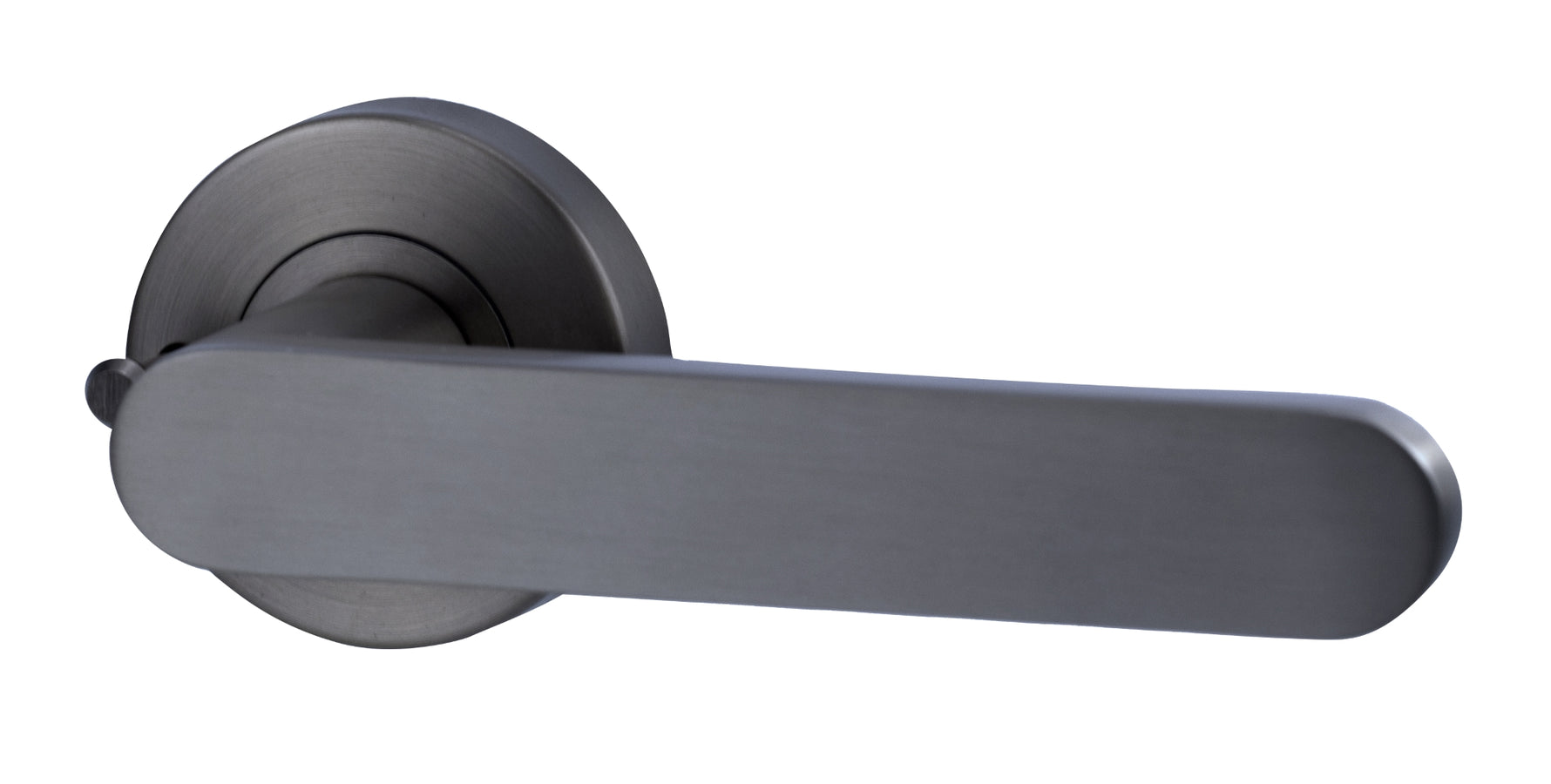 Lockwood Lever V3 Satin Gun Metal PVD Privacy Set With Latch VIV2/V3GMPVD