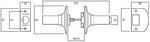 Lockwood Symmetry Matt Black Entrance Set Lever 3 DP 7550MBKDP