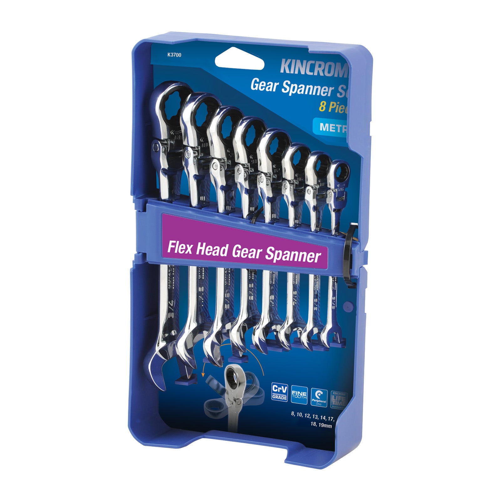 Kincrome 8P Flex Head G/Spn Nonlock-Met K3700