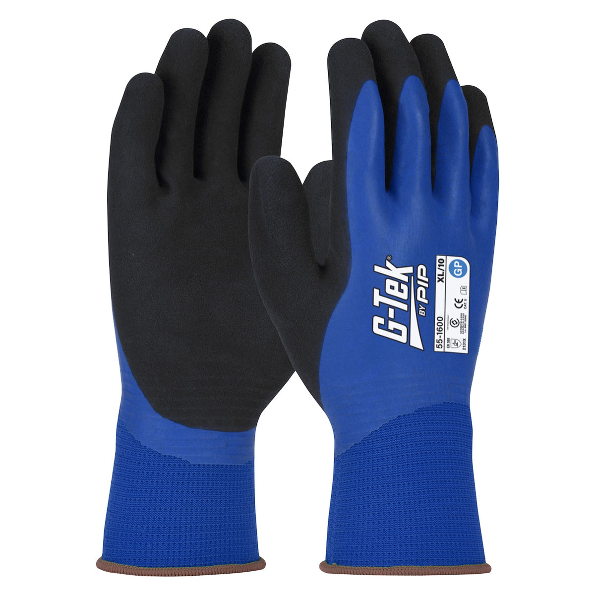 PIP Blue Size 10 G-Tek Blue Poly Gp Double Dip Latex Glove