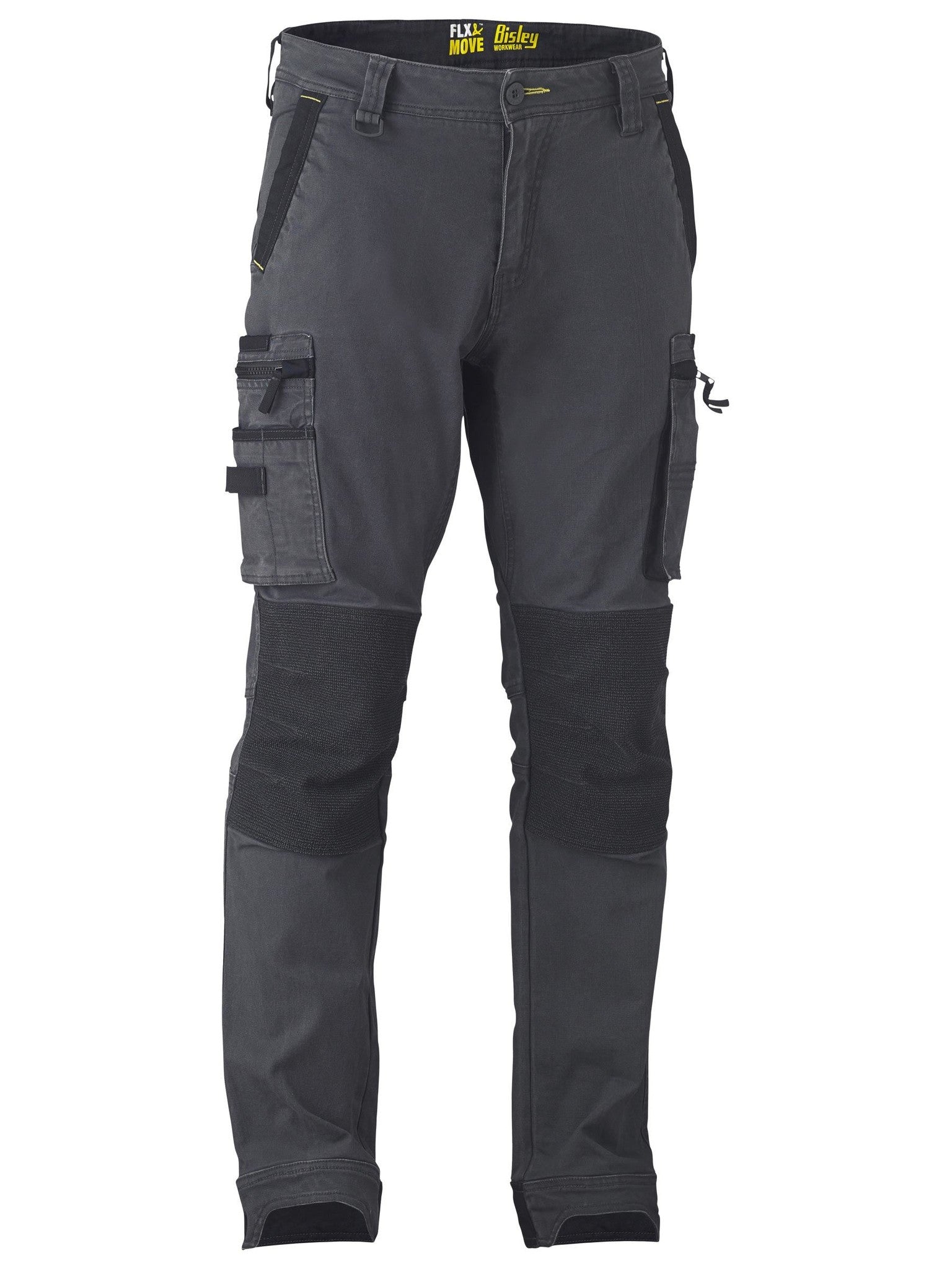 Bisley Workwear BPC6330 Men's Charcoal 97 Flx & Move™ Stretch Utility Zip Cargo Pants