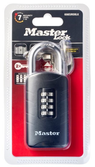 Master Lock Padlock Comb Key 48MM M/l 656EURDBLKAU