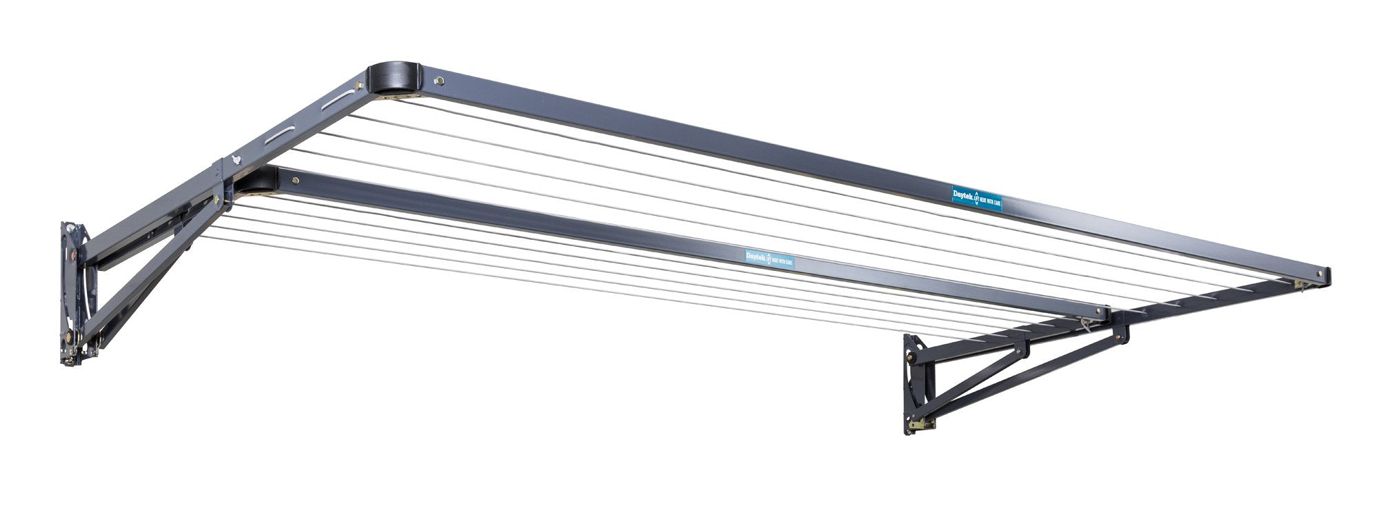 Daytek Twin Fold Down Clothesline Iron Grey 9312554405653