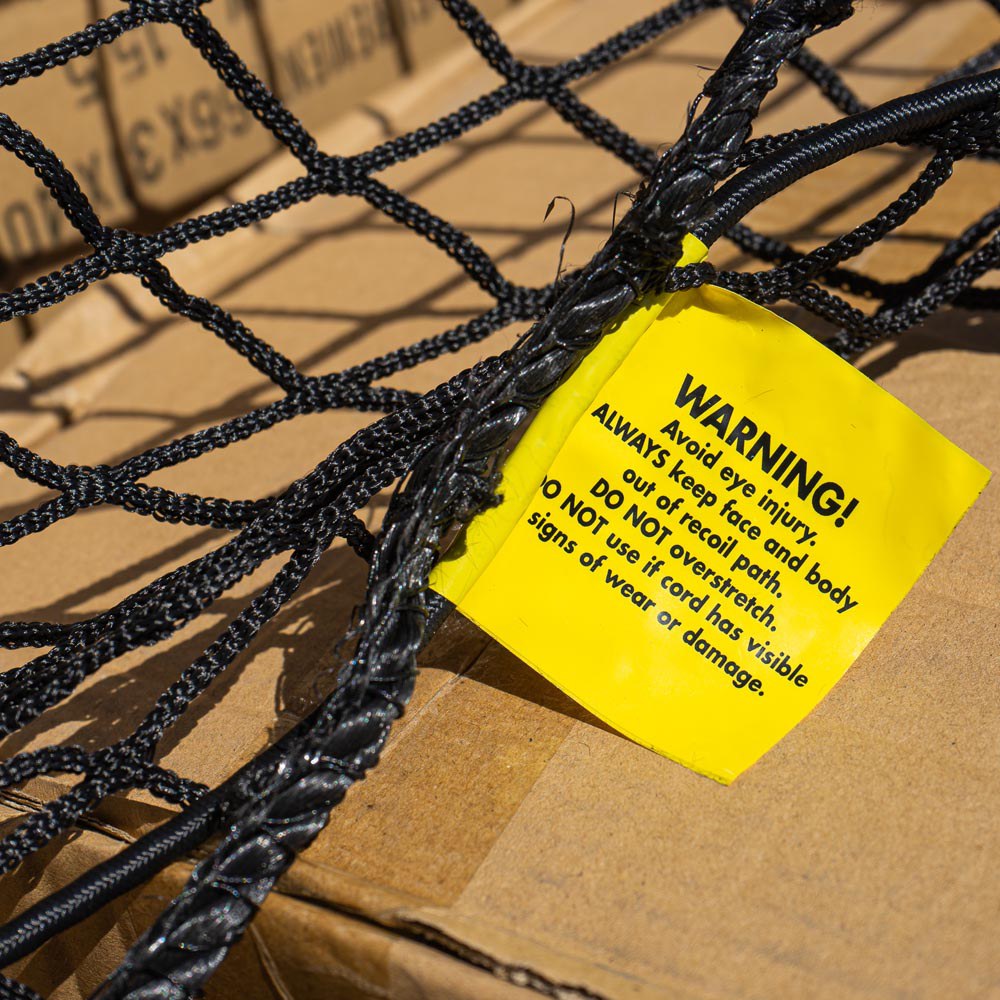 Monkey Grip Close Knit Cargo Net with Hooks 2800 x 1850mm Black LNC3