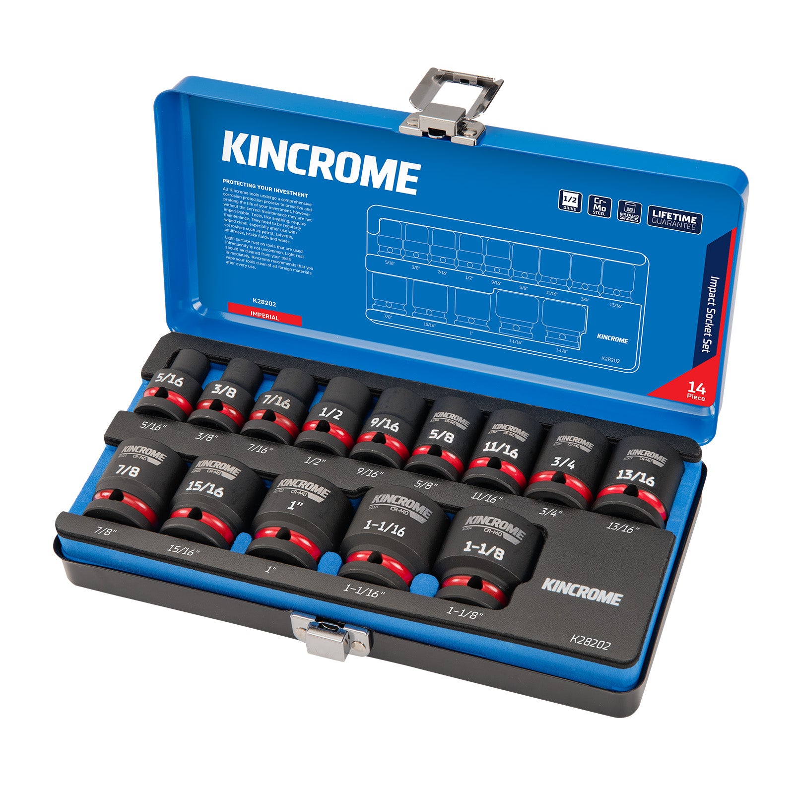 Kincrome Impact Skt Set 1/2 14P Imp K28202
