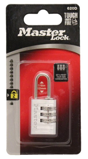 Master Lock Padlock Master Brass R'set COMBO20M 620DAU