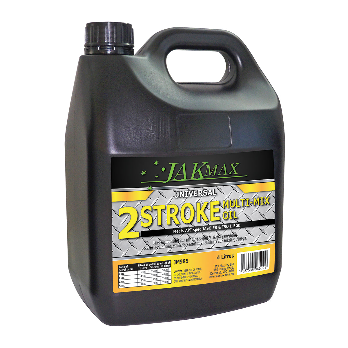 Jakmax 2 Stroke Universal Multi-Mix - 4 Litre (4 X 4 Litre) JM985