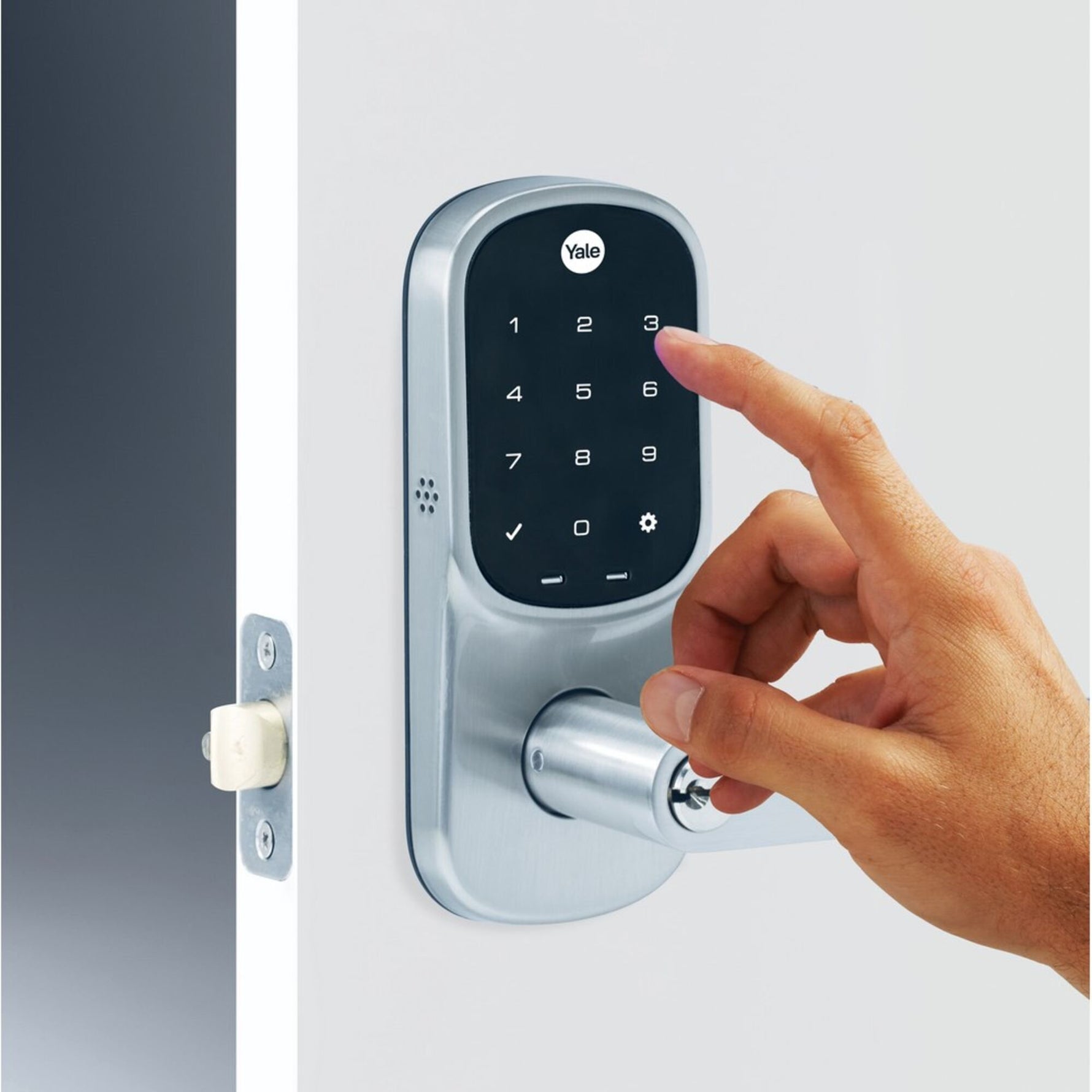 Yale Assure Keyed Lever With Yale Home Module Satin Chrome YRL226HKSC