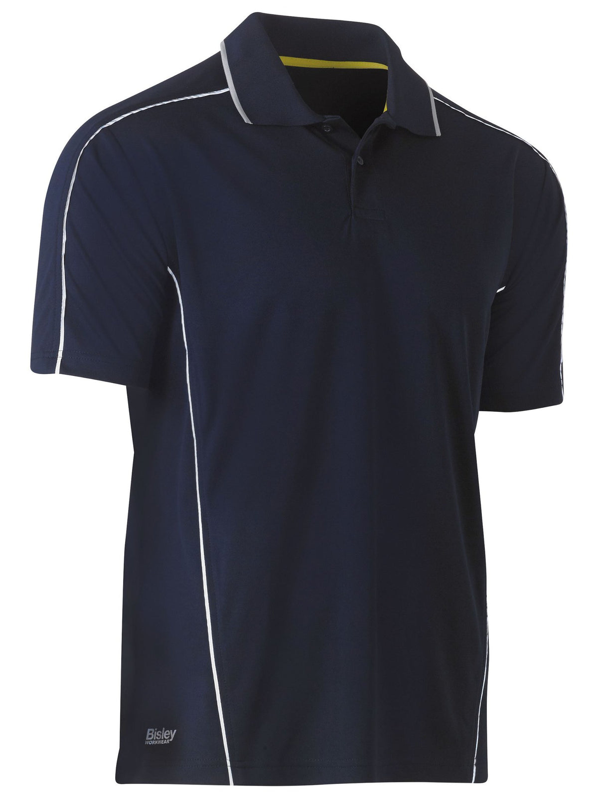 Bisley Workwear BK1425 Men's Navy XL Cool Mesh Polo With Reflective Piping BK1425_BPCTXL