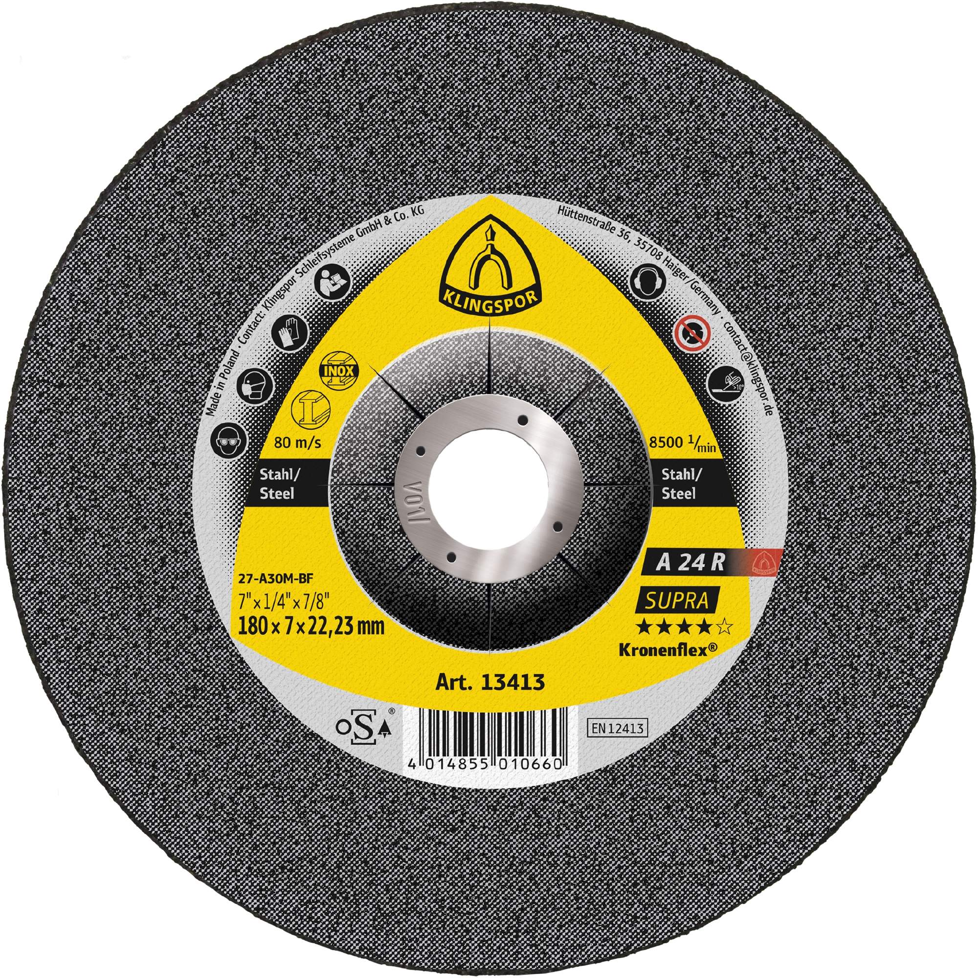 Klingspor 6578 A24 R 100mm x6mm x16mm grinding disc