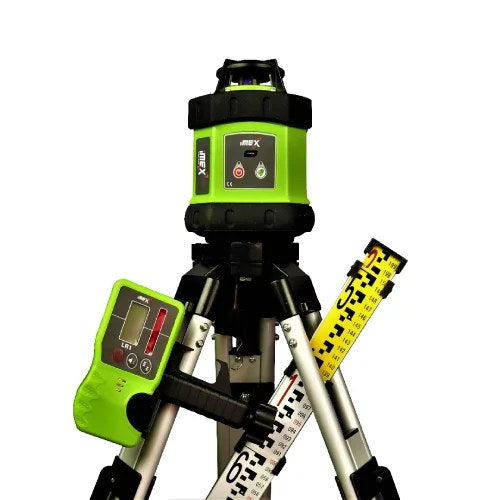 Imex E60 Rotating Laser Kit with Tripod & 2m Staff LR1 Receiver 012-E60K