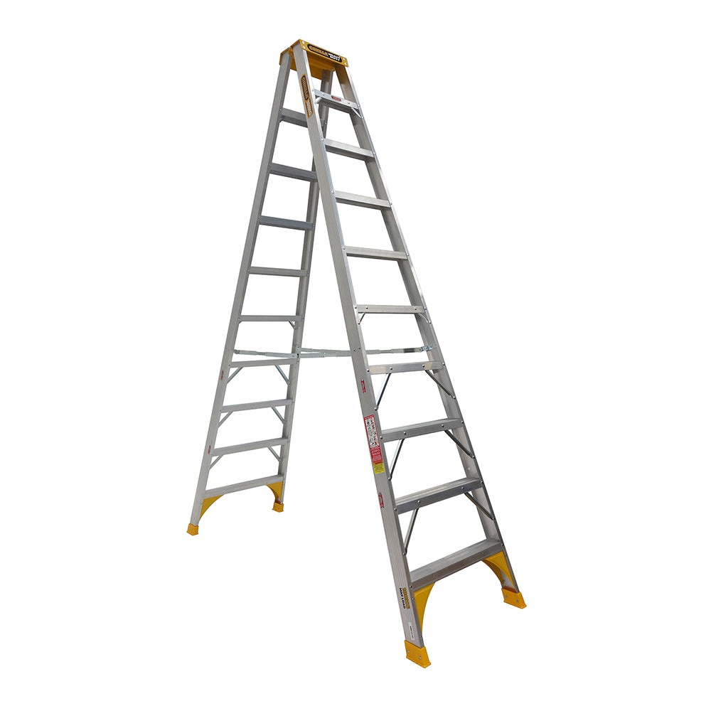 Gorilla SM010-HD Heavy Duty Double Sided Aluminium Ladder 3.0M (10ft) 180kg Industrial