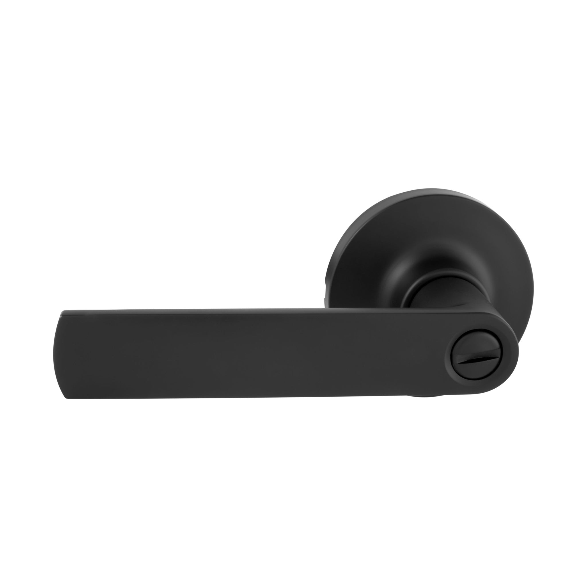 Gainsborough Matte Black Tradepro Round Rose Bela Privacy Lever Set