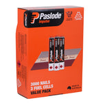 Paslode 90 x 3.15mm Bright Impulse D Head Nail With Fuel - 3000 Pack B20550V