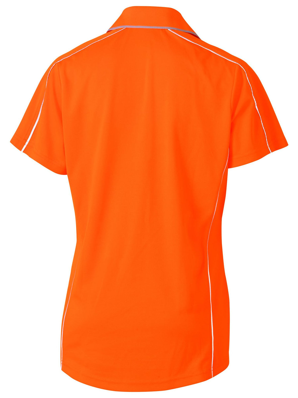 Bisley Workwear BKL1425 Women's Orange 20 Cool Mesh Polo With Reflective Piping BKL1425_BF6120